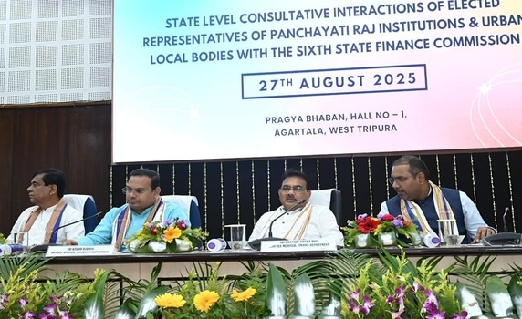 Two Tripura ministers attend consultative interactions of PRIs, ULBs with 6th State FC.